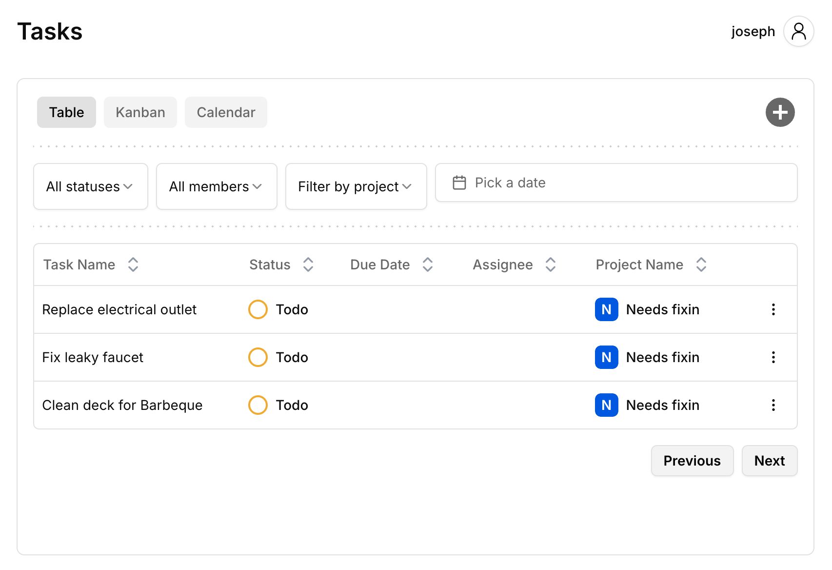 Home Improov Task Management
