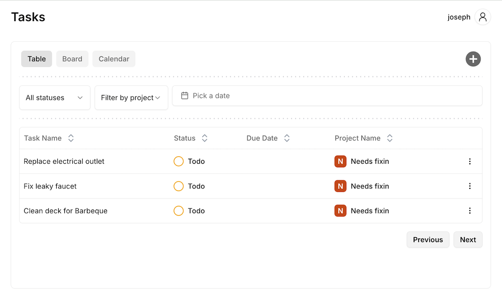 Home Improov Task Management
